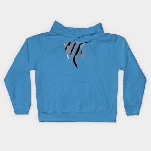 a grey angelfish Kids Hoodie